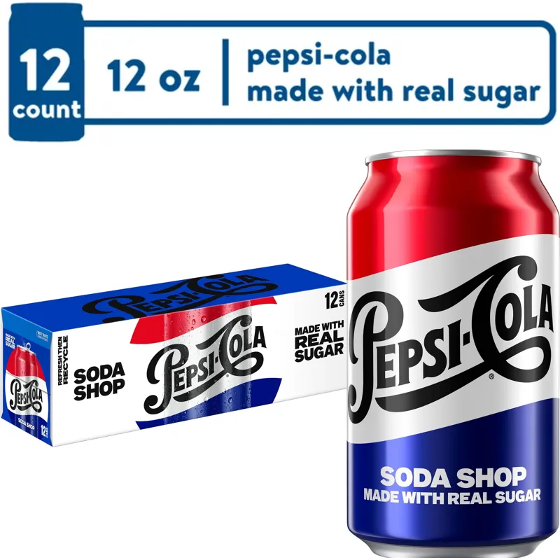 Pepsi Real Sugar Soda Cola view 1