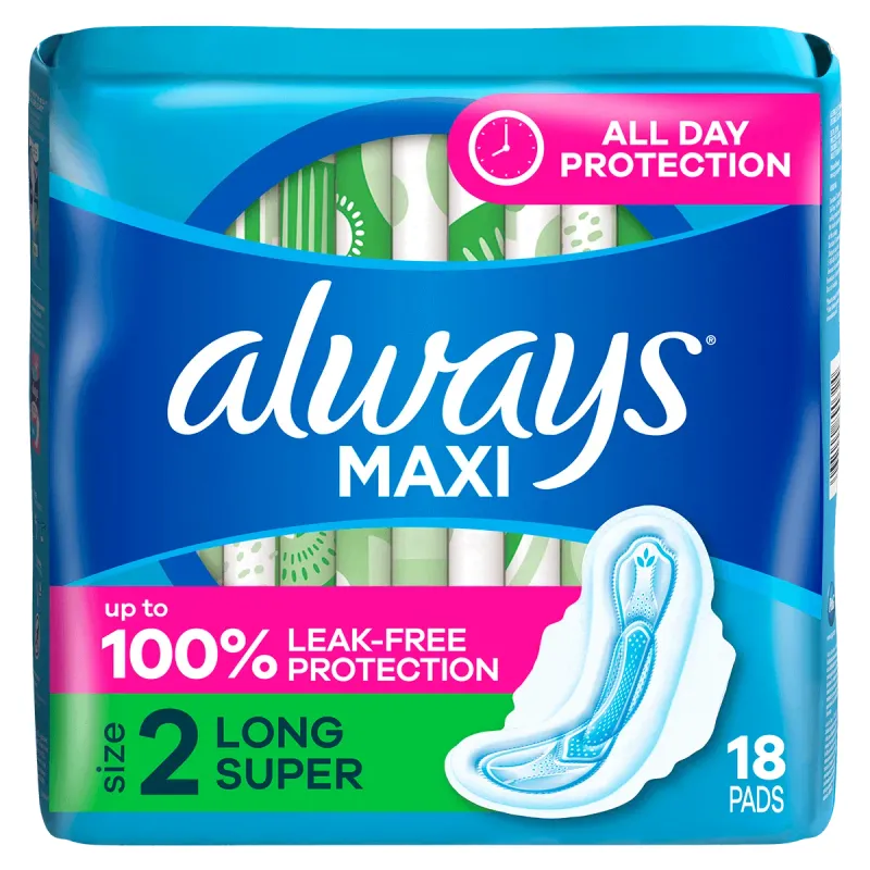 Always Maxi Long Super Pads with Wings view 1