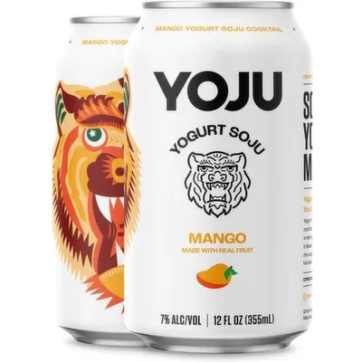 Yoju Mango Yogurt Soju 4 Pack 12oz Cans