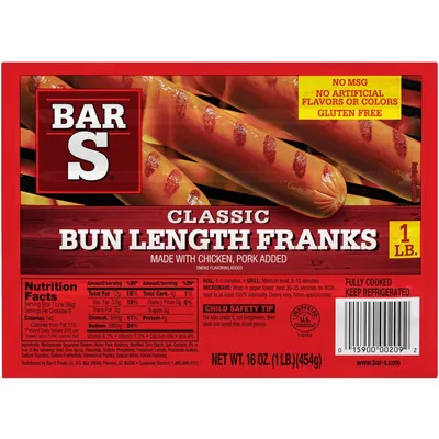Bar-S Foods Bun Length Classic Hot Dogs 2oz Pack
