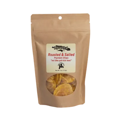 Jamagel Plantain Chips Roasted & Salted 4oz Bag