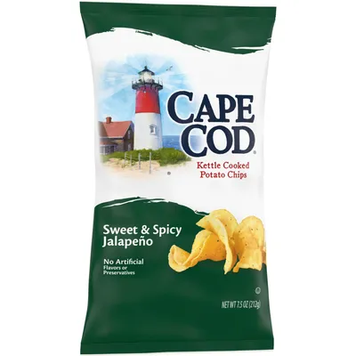 Cape Cod Sweet & Spicy Jalapeño Kettle Cooked Potato Chips 7.5 oz Bag