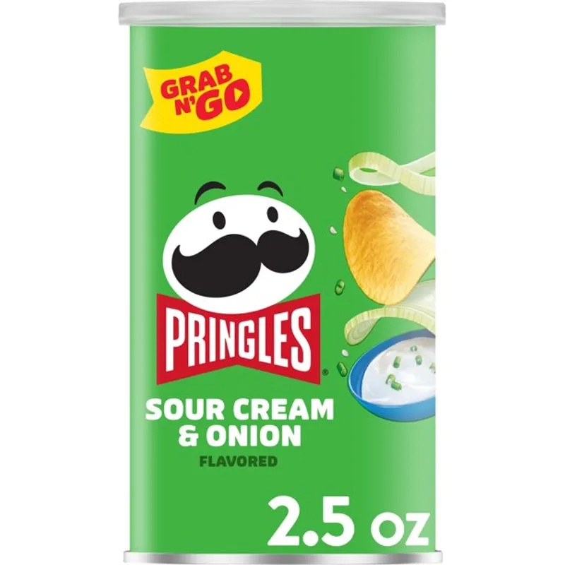 Pringles Grab & Go! Stack Potato Crisps Sour Cream & Onion view 1