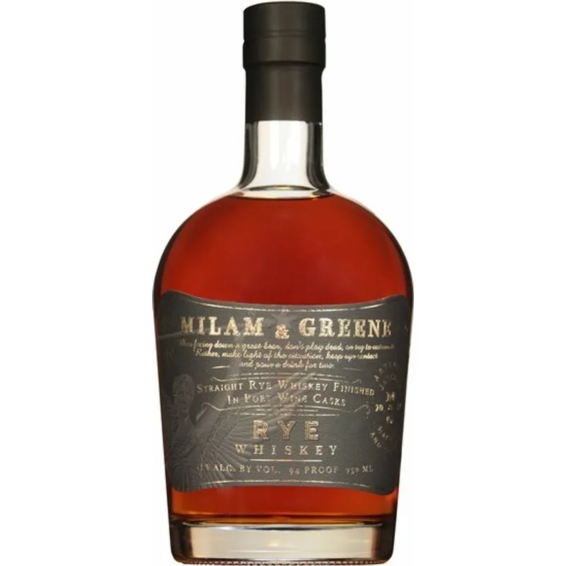 Milam & Greene Straight Rye Whiskey Finished In Port Wine Casks view 1