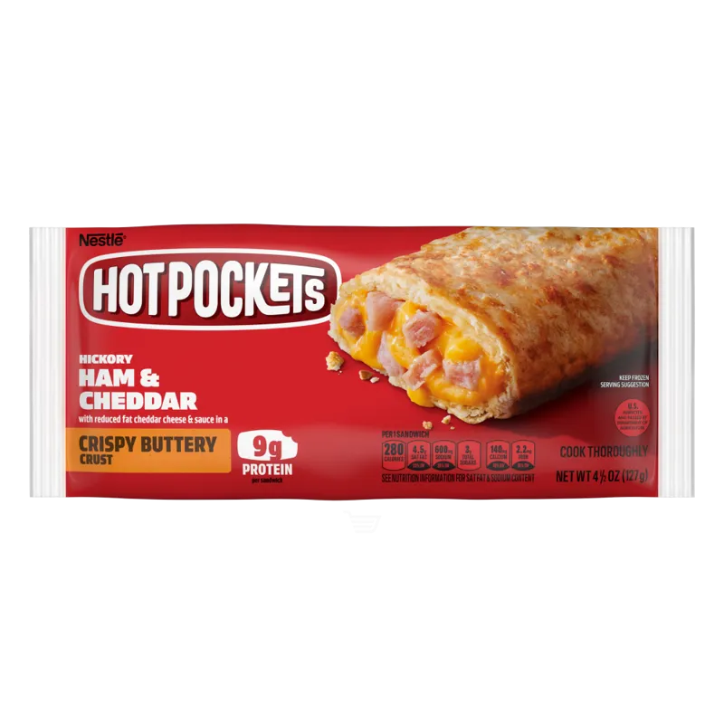 Hot Pockets Ham and Cheddar Box view 1