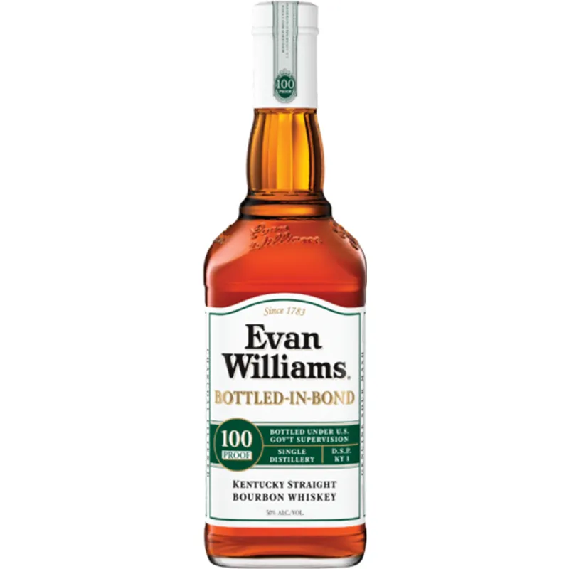 Evan Williams White Label Bottled-in-Bond Kentucky Straight Bourbon Whiskey view 1