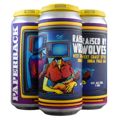 Paperback Brewing Raised By Wolves West Coast IPA 4 pack 64oz can