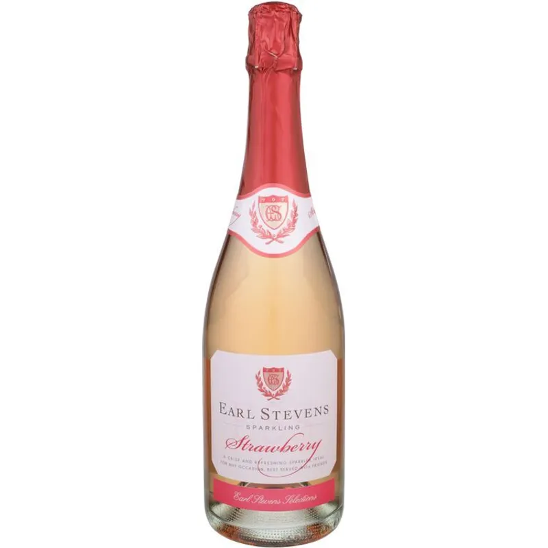 Earl Stevens Sparkling Strawberry Flavored Wine view 1