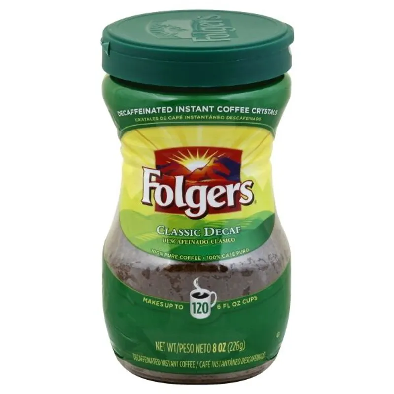 Folgers Classic Decaf Medium Roast Instant Coffee Jar view 1