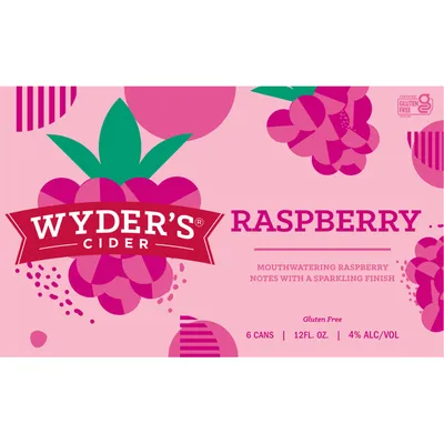 Wyders Dry Raspberry Cider 6x 12oz Bottles