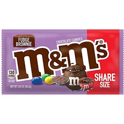 M&M'S Fudge Brownie Share Size Chocolate Candies 2.83oz Bag