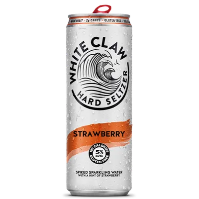 White Claw Strawberry Hard Seltzer 24oz can