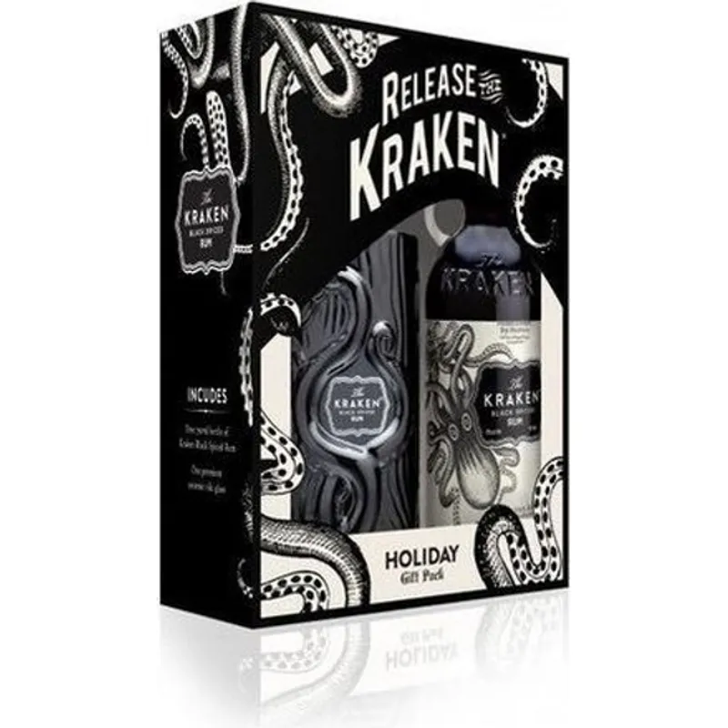 The Kraken Black Spiced Rum Set Tiki Glass view 1