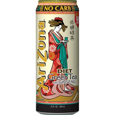 Arizona Diet Green Tea With Ginseng 23.5oz Can