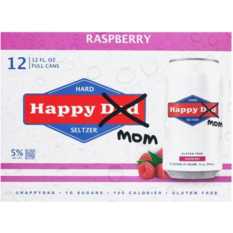 Happy Dad Mom Raspberry Hard Seltzer view 1