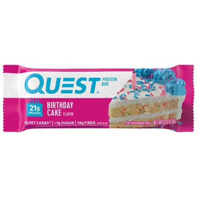 Quest Birthday Cake Coated Protein Bar view 1