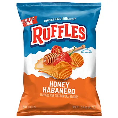 Ruffles Honey Habanero Flavored Potato Chips 8oz Bag
