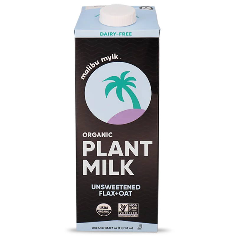 Malibu Mylk Organic Plant Milk Unsweetened Flax+oat Box view 1