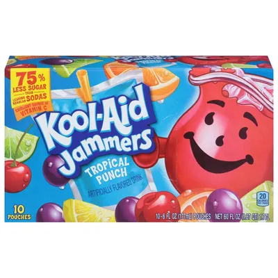 Kool-Aid Jammers Tropical Punch 10 Pack 6 oz Pouches