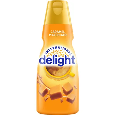 International Delight Caramel Macchiato Coffee Creamer 16 oz Bottle