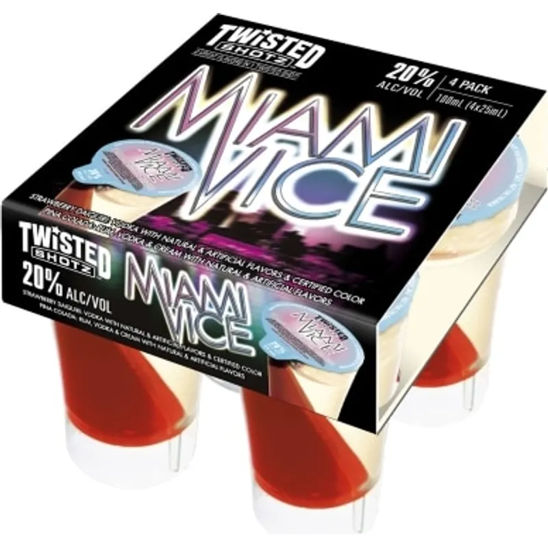 Twisted Shotz Miami Vice Strawberry Daquiri & Pina Colada Shot view 1