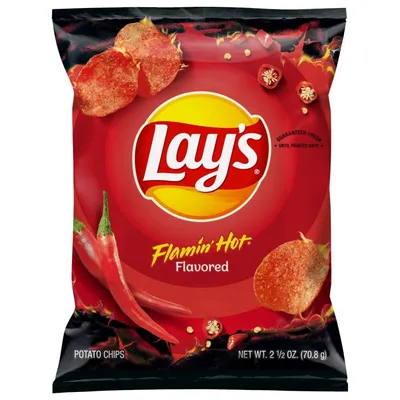 Lay's Flamin' Hot Flavored Potato Chips 2.5 oz Bag