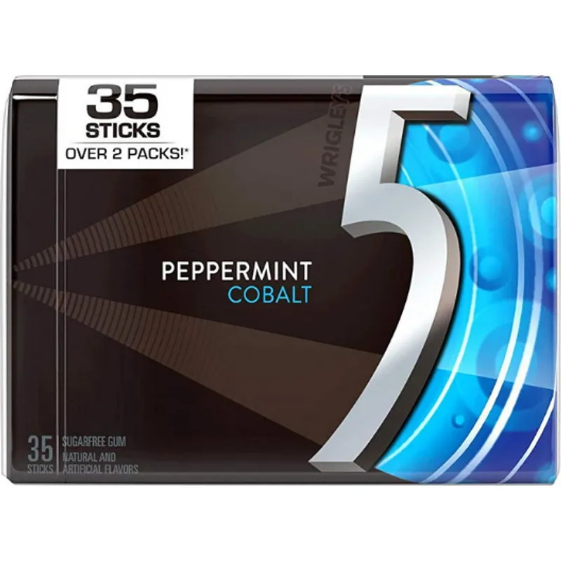 5 Gum Peppermint Cobalt Sugarfree view 1