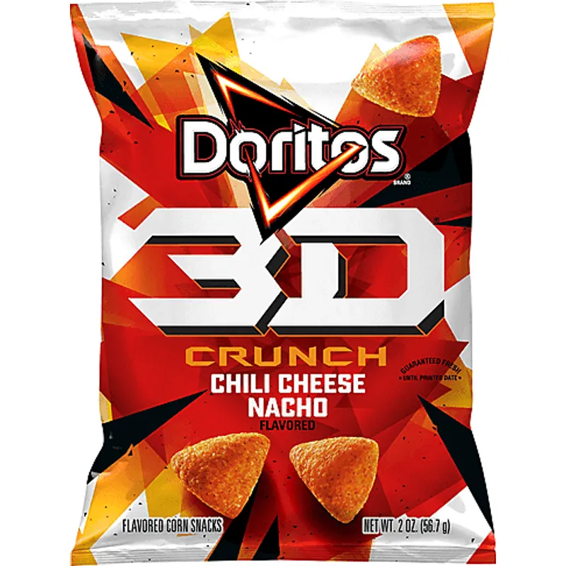 Doritos 3D Crunch Chili Cheese Nacho Flavored Corn Snacks view 1