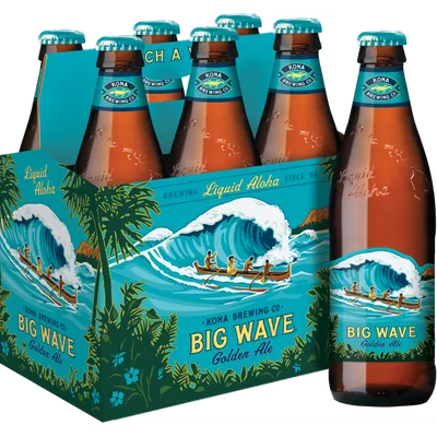 Kona Brewing Co. Big Wave Golden Ale 6 Pack 12 oz Bottles
