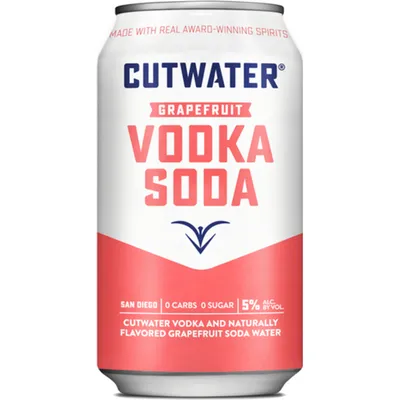 Cutwater Spirits Grapefruit Vodka Soda with Fugu Vodka Cocktail 355mL Aluminium Can