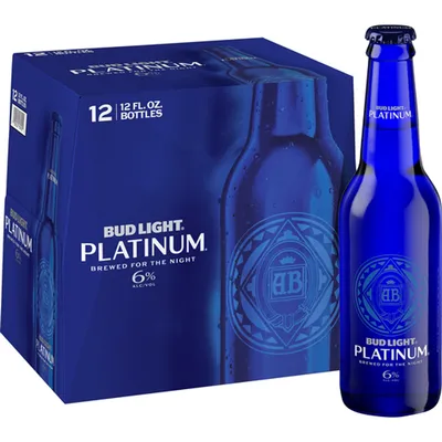 Bud Light Platinum 12 Pack 12 oz Bottles