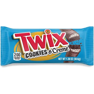 Twix Cookies & Creme Chocolate Cookie Bar Candy 1.36oz Count