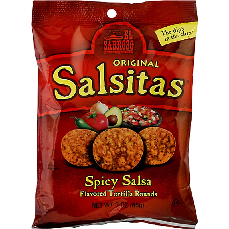 El Sabroso Salsitas Salsa Chips Spicy Salsa Tortilla Rounds view 1