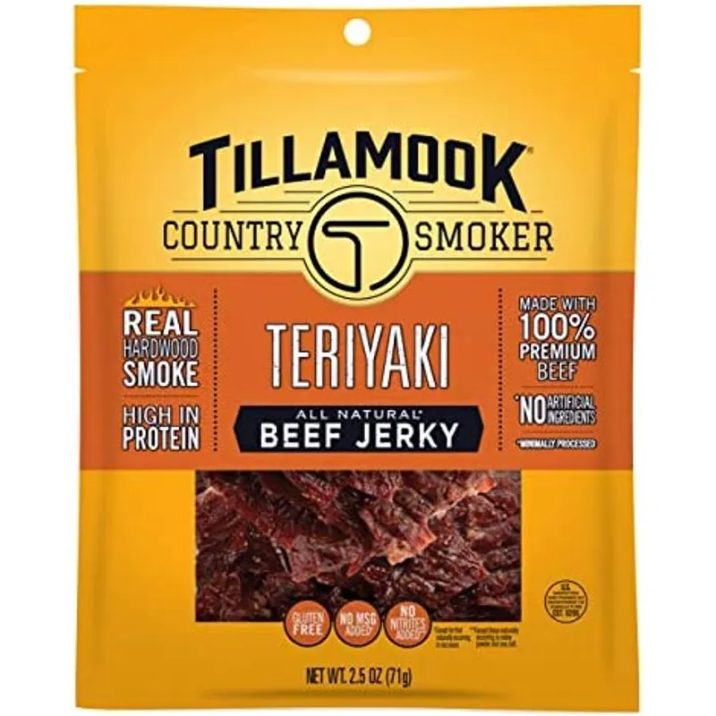 Tillamook Country Smoker Real Hardwood Smoked Teriyaki Jerkey view 1