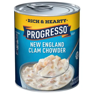 Progresso Rich & Hearty New England Clam Chowder 18.5 oz Can
