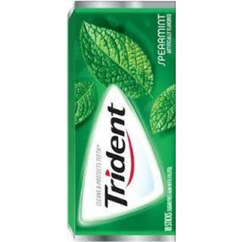 Trident Sugar Free Gum with Xylitol Spearmint Box view 1