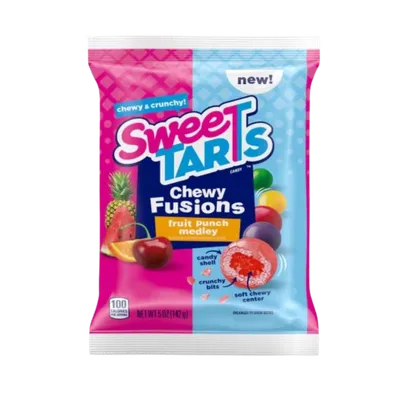 Sweetarts Candy, Fruit Punch Medley, Chewy Fusions 5 Oz