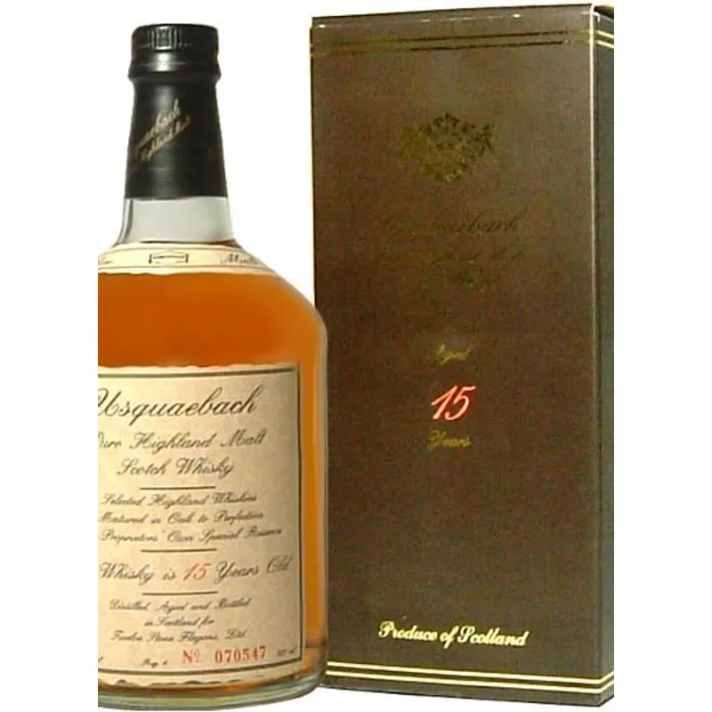 Usquaebach Pure Highland Malt Blended Scotch Whisky 15 Year view 1