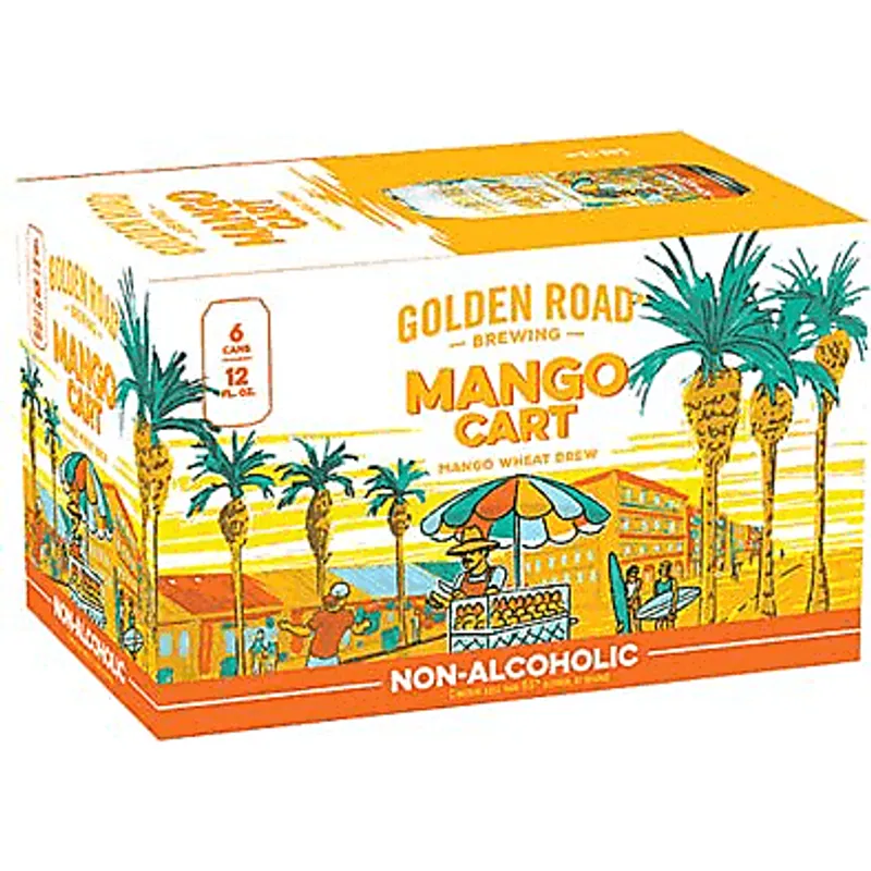 Golden Road Brewing Mango Cart Non-Alcoholic Beer view 1
