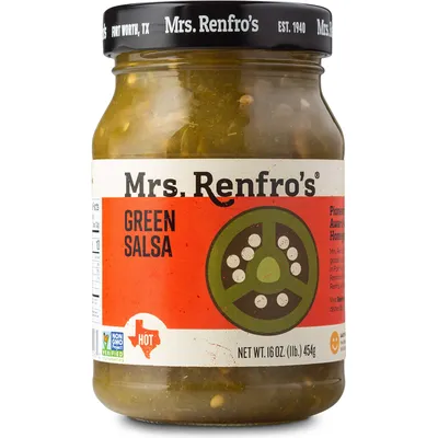 Mrs Renfro Green Salsa 16oz Bottle