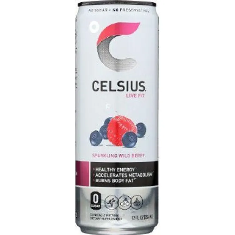 Celsius Sparkling Wild Berry Energy Drink view 1