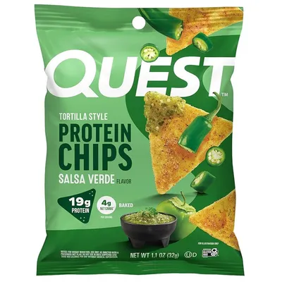 Quest Nutrition Tortilla Style Protein Chips Salsa Verde 1.1 oz Bag
