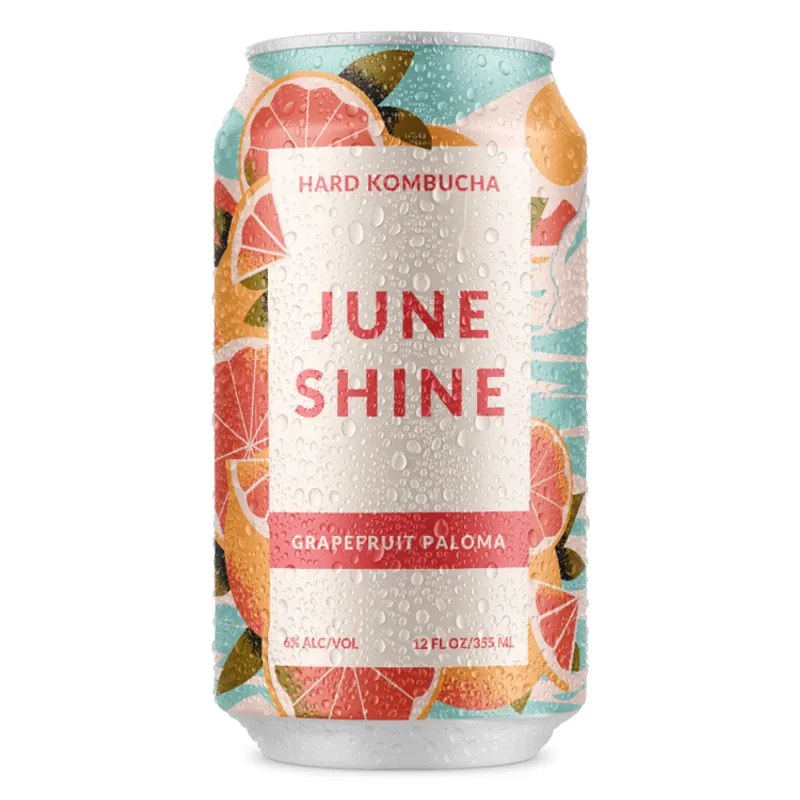 JuneShine Grapefruit Paloma Hard Kombucha view 1