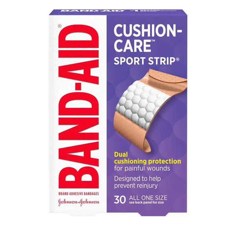 Band-Aid Cushion Care Extra Wide Sport Strips Box view 1