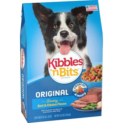 Kibbles 'n Bits Original Savory Beef & Chicken Flavors Dry Dog Food 3.5 lb Bag