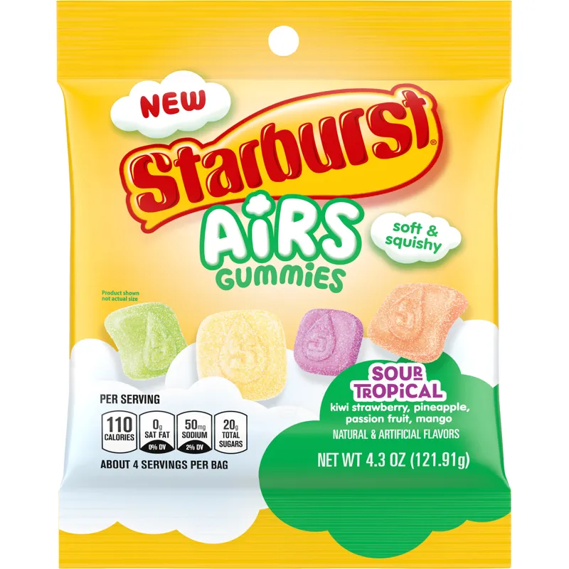 Starburst Airs Tropical Sour Gummy Candy view 1