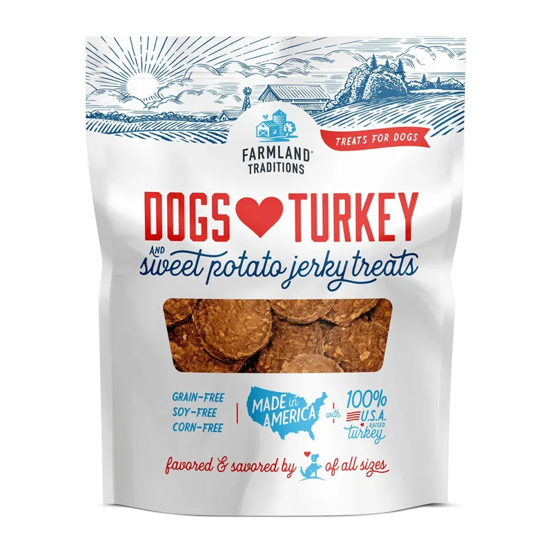 Farmland Traditions Dogs Love Turkey & Sweet Potato Jerky Treats view 1