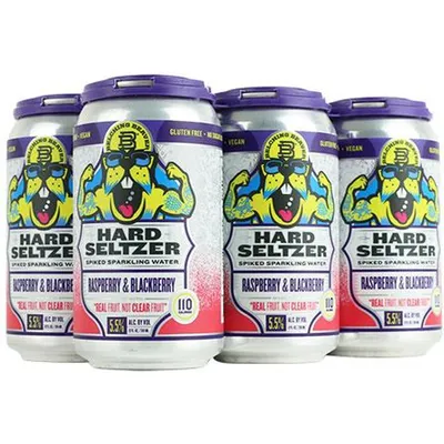 Belching Beaver Seltzer Raspberry & Blackberry 6x 12oz Cans