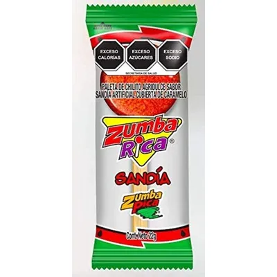 Zumba Rica Watermelon Flavored Lollipop 12 pieces 12pieces Bag
