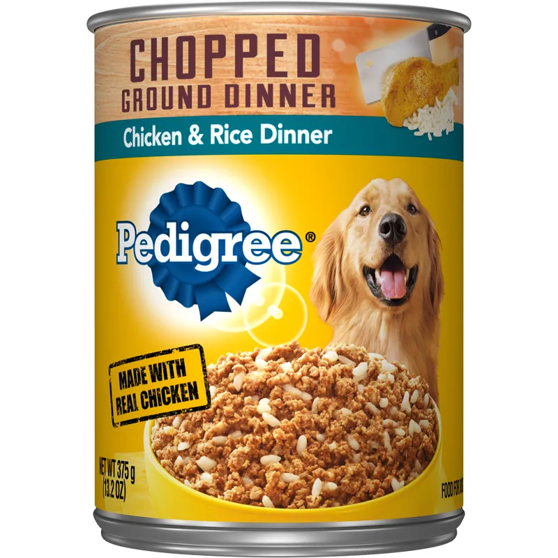 Pedigree Chopped Ground Chicken & Rice Dinner Wet Dog Food view 1